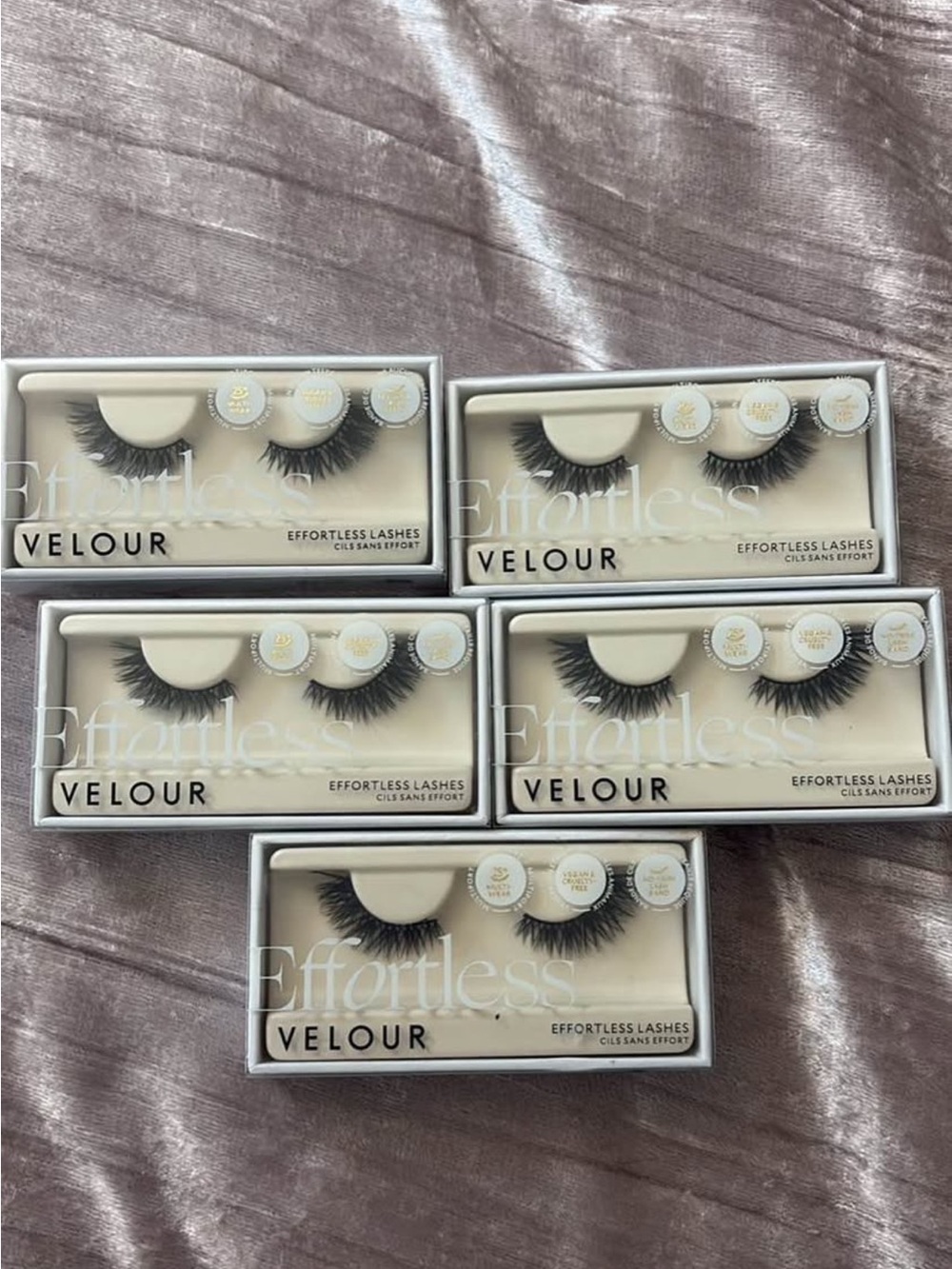 Velour Effortless Lashes — Black False Eyelashes (Pack of 5)